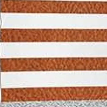 Set Of 2 Orange And Ivory Striped Pillow Covers