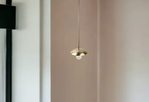 Hammered Gold Metal Hanging Pendant Light