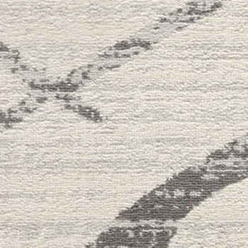 6' X 9' Gray and Ivory Geometric Area Rug