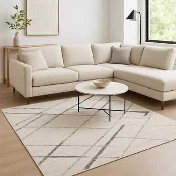 9' X 13' Gray Modern Abstract Pattern Area Rug