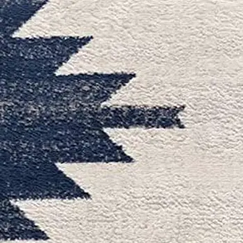 2' X 4' Blue and Ivory Southwestern Area Rug