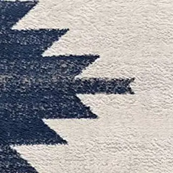 2' X 4' Blue and Ivory Southwestern Area Rug