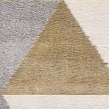 15' Yellow And Ivory Geometric Runner Rug