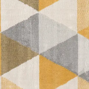 4' X 6' Yellow and Ivory Geometric Area Rug