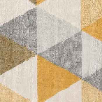 8' X 10' Yellow and Ivory Geometric Area Rug