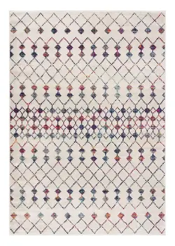 3' X 5' Cream Ikat Area Rug