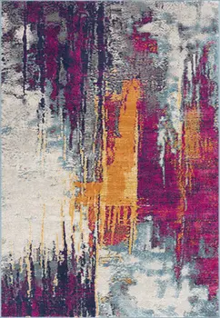 8' X 10' Gray and Ivory Abstract Area Rug