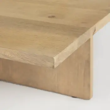 34" Natural Wood Coffee Table