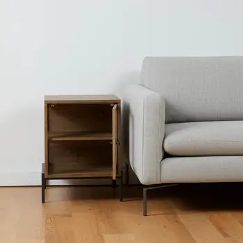 26" Brown Solid Wood Square End Table