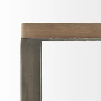26" Brown Solid and Manufactured Wood Square End Table