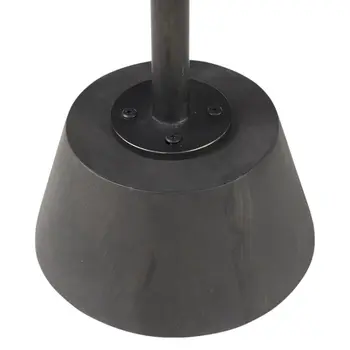24" Black Solid and Manufactured Wood Round End Table