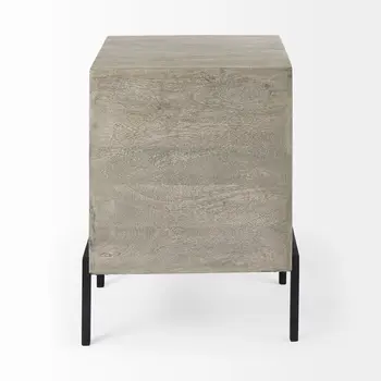 24" Brown Solid Wood Square End Table