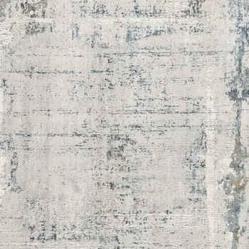 5' X 7' Blue and Ivory Abstract Area Rug