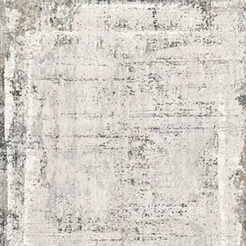 5' X 8' Gray and Ivory Abstract Power Loom Area Rug