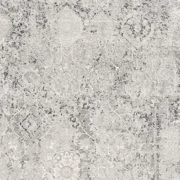 5' X 7' Gray and Ivory Abstract Area Rug