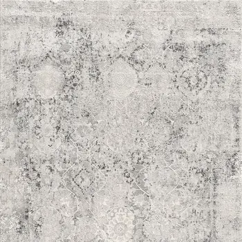 5' X 7' Gray and Ivory Abstract Area Rug
