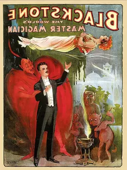 Vintage 1934 Blackstone Magic Unframed Print Wall Art