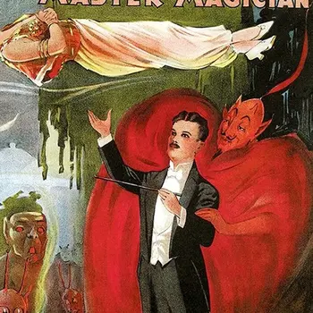 Vintage 1895 Blackstone Magic Unframed Print Wall Art