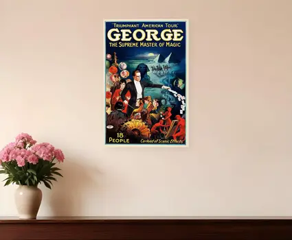George The Supreme Master Vintage Magic Unframed Print Wall Art