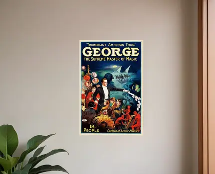 George the Supreme Vintage Magic Unframed Print Wall Art