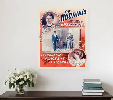 The Houdini's Metamorphosis Vintage Magic Unframed Print Wall Art