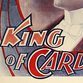 11" X 14" Houdini King Of Cards Vintage Magic Poster Wall Art