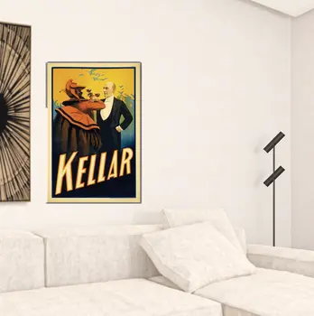 Kellar Having Drinks With The Devil Vintage Magic Unframed Print Wall Art