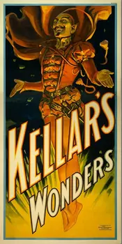 6" X 12" Keller's Wonders Vintage Magic Poster Wall Art