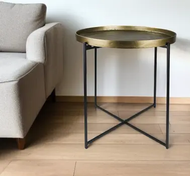 20" Gold and Black Aluminum and Metal
