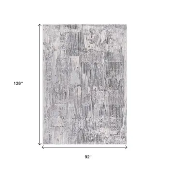 8' X 10' Blue Abstract Power Loom Area Rug