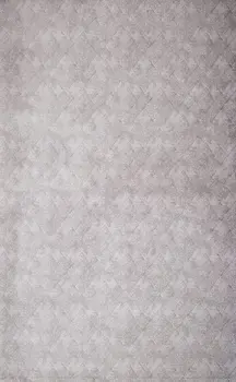 5' X 8' Gray Distressed Diamonds Area Rug