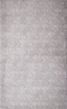 7' X 10' Gray Distressed Diamonds Area Rug