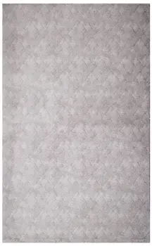 7' X 10' Gray Distressed Diamonds Area Rug