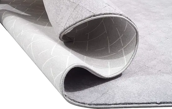 7' X 10' Gray Distressed Diamonds Area Rug