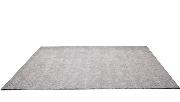 8' X 11' Gray Distressed Diamonds Area Rug