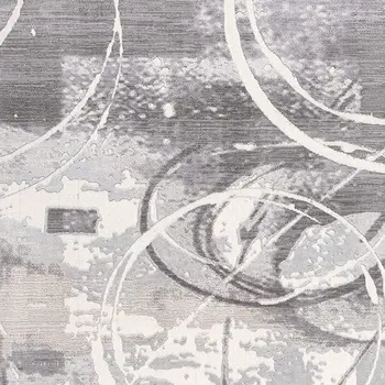 5' X 7' Gray Abstract Power Loom Area Rug