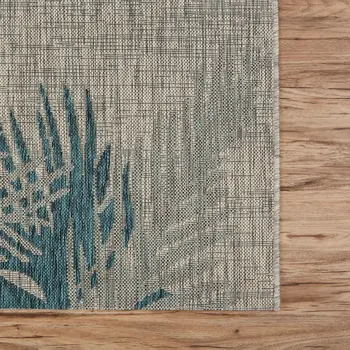 8' X 9' Gray Indoor Outdoor Area Rug