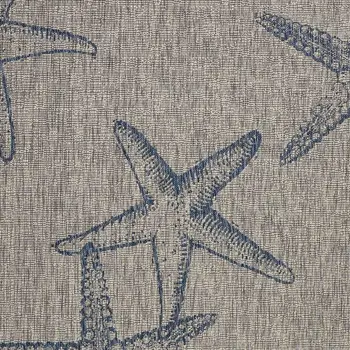 5' X 7' Blue And Gray Indoor Outdoor Area Rug