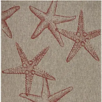 8' X 9' Beige Indoor Outdoor Area Rug