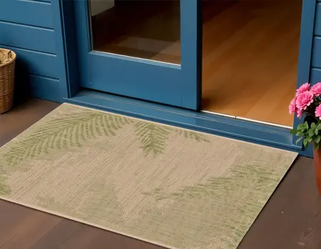2' X 3' Beige Indoor Outdoor Area Rug