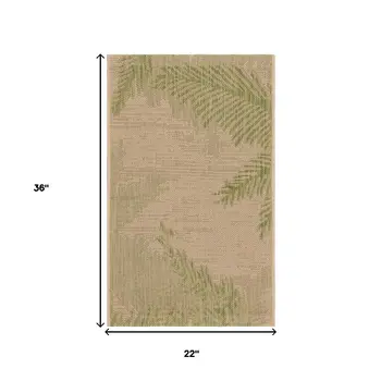 2' X 3' Beige Indoor Outdoor Area Rug