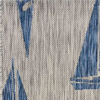 5' X 7' Gray Indoor Outdoor Area Rug