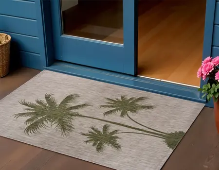 2' X 3' Beige Indoor Outdoor Area Rug