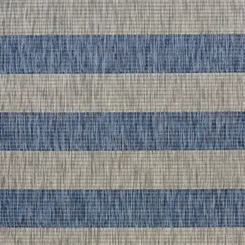 2' X 3' Blue And Gray Indoor Outdoor Area Rug