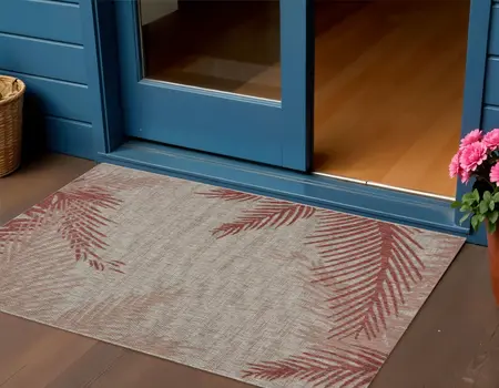 2' X 3' Beige Indoor Outdoor Area Rug