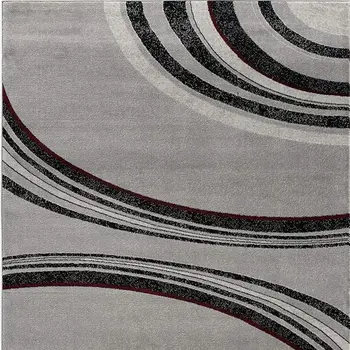 20' Black And Gray Abstract Runner Rug