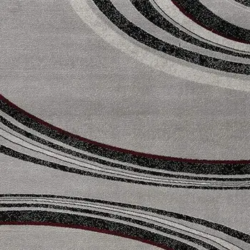 4' X 6' Gray Abstract Power Loom Area Rug