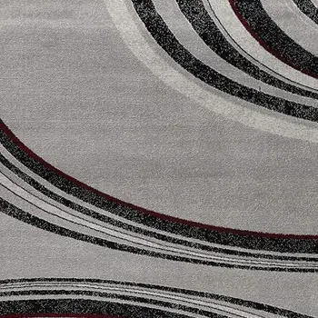 5' X 7' Gray Abstract Dhurrie Area Rug