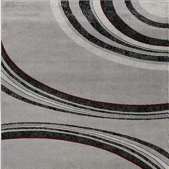 6' X 9' Gray Abstract Dhurrie Area Rug