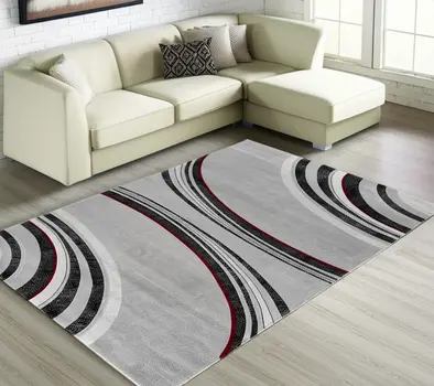 6' X 9' Gray Abstract Dhurrie Area Rug